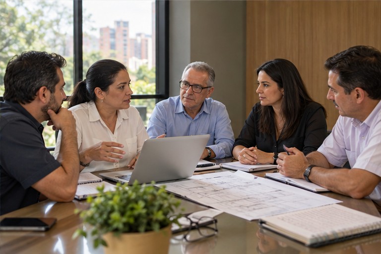 Reunión y acuerdos para la gestión inmobiliaria